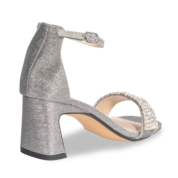Dyeables Jade Pewter Lamy Stable Heel Sandals With Jewels Shoes