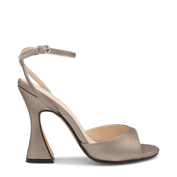 Dyeables Quinn Champagne PU Sculpted High Heel Sandals Shoes