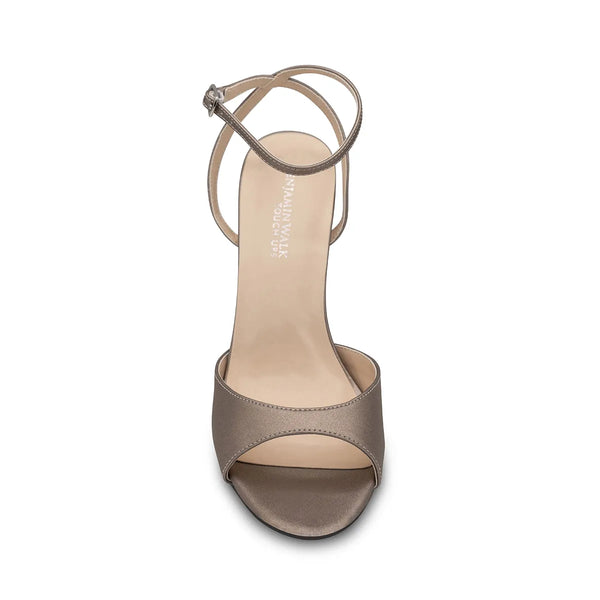 Dyeables Quinn Champagne PU Sculpted High Heel Sandals Shoes