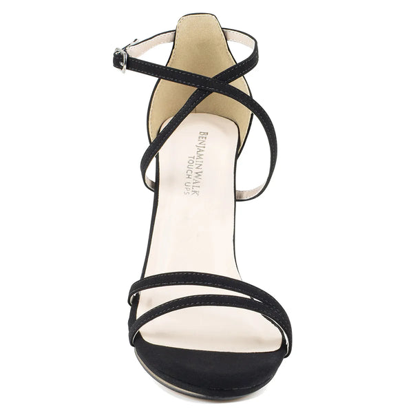 Dyeables Reign Black Lamy High Heel Open Toe Platform Sandals Shoes