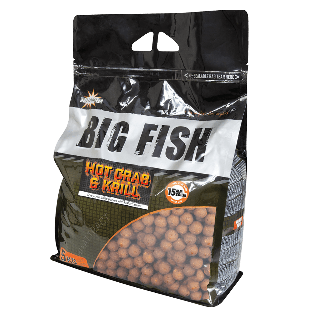 dynamite baits Hot Crab & Krill Boilies