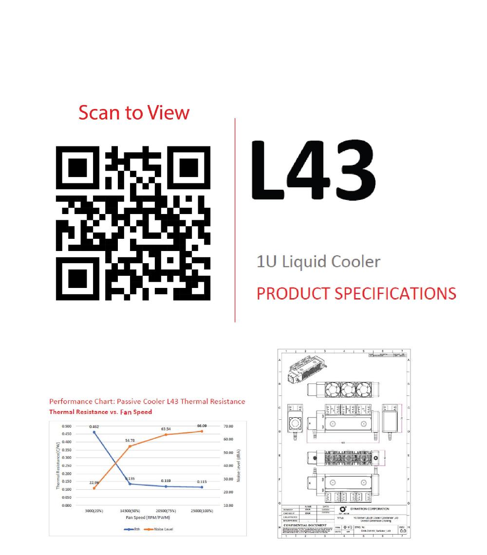 Dynatron Dynatron L43 | 1U AIO Liquid Cooler For Ampere Altra LGA4926