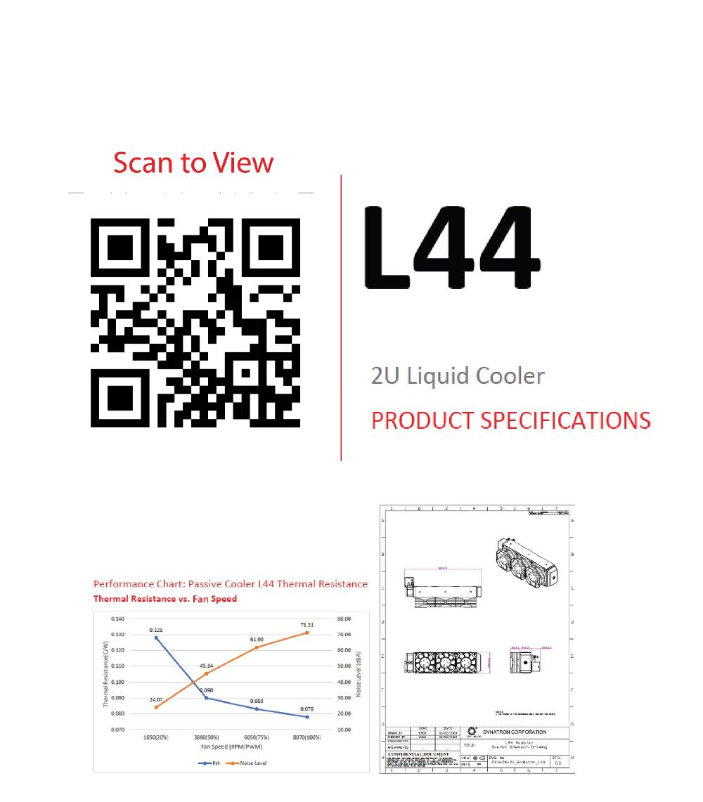 Dynatron Dynatron L44 | 2U AIO Liquid Cooler For Ampere Altra LGA4926