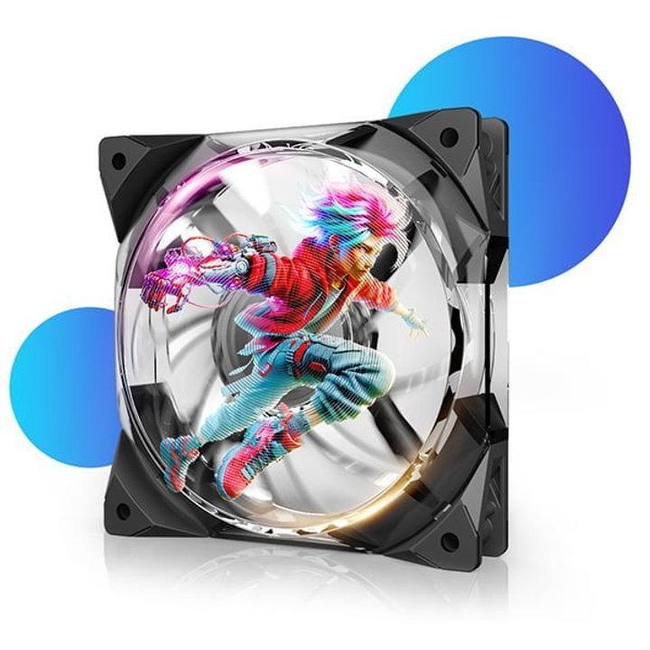 Dynatron Holo120L | 120mm Holographic Display Case Fan