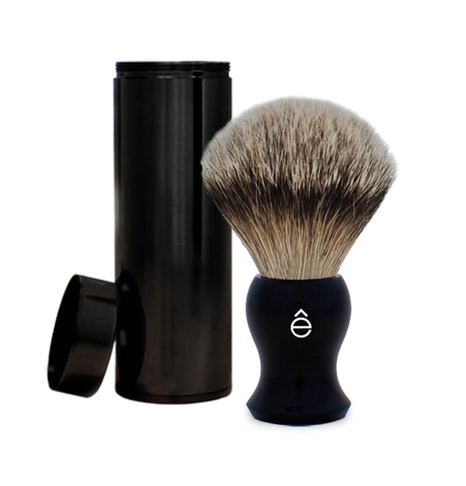 e shave Silvertip Travel Shaving Brush