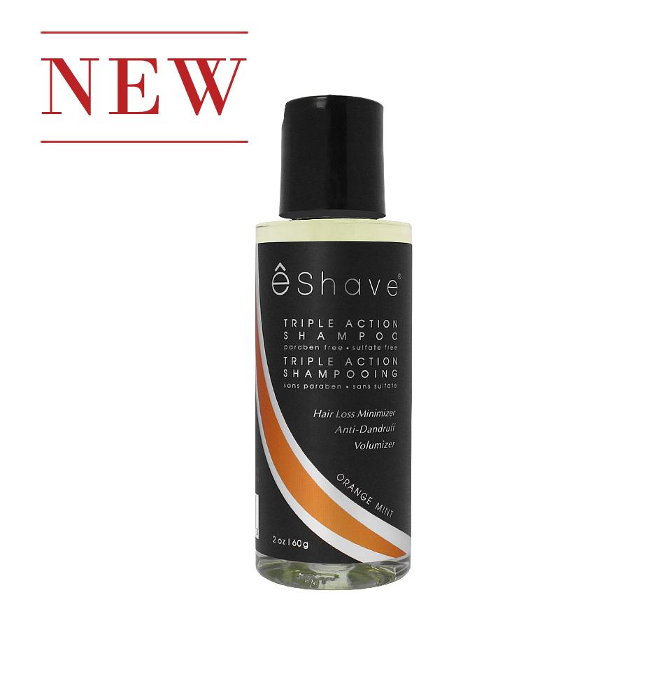 e shave Triple Action Shampoo 2oz Travel Size NEW