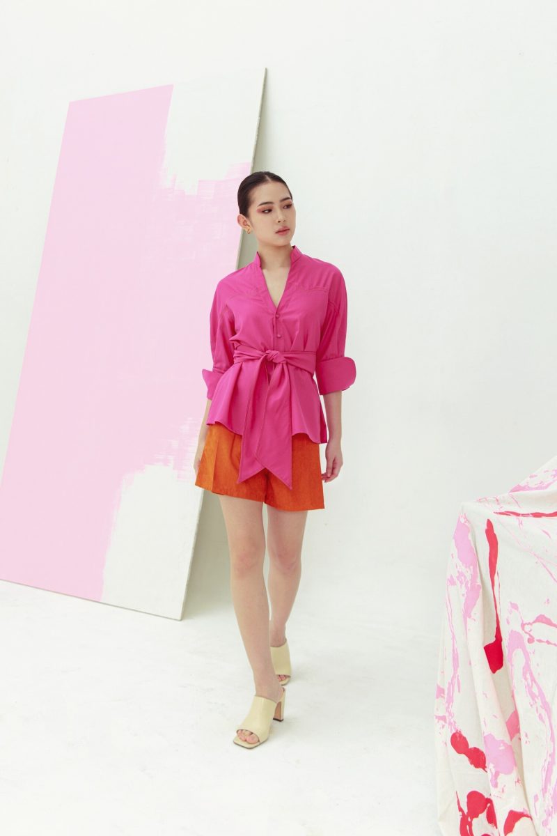 e vee Amy garden top & Mandarin velvet short