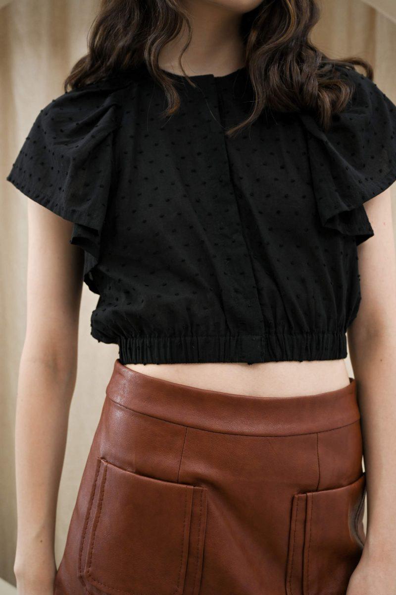 E Vee Colliope Crop Top And Avni Vegan Skirt