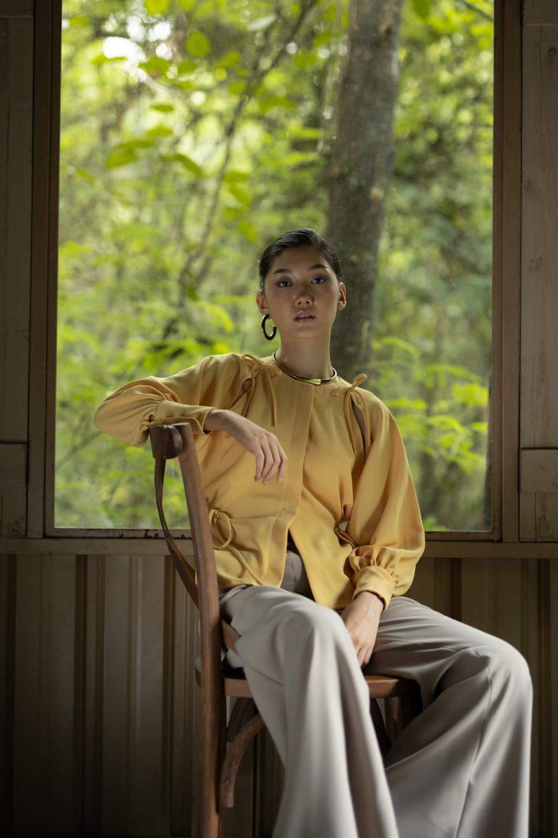 E Vee Elva Wide Cutbray Pants Sands