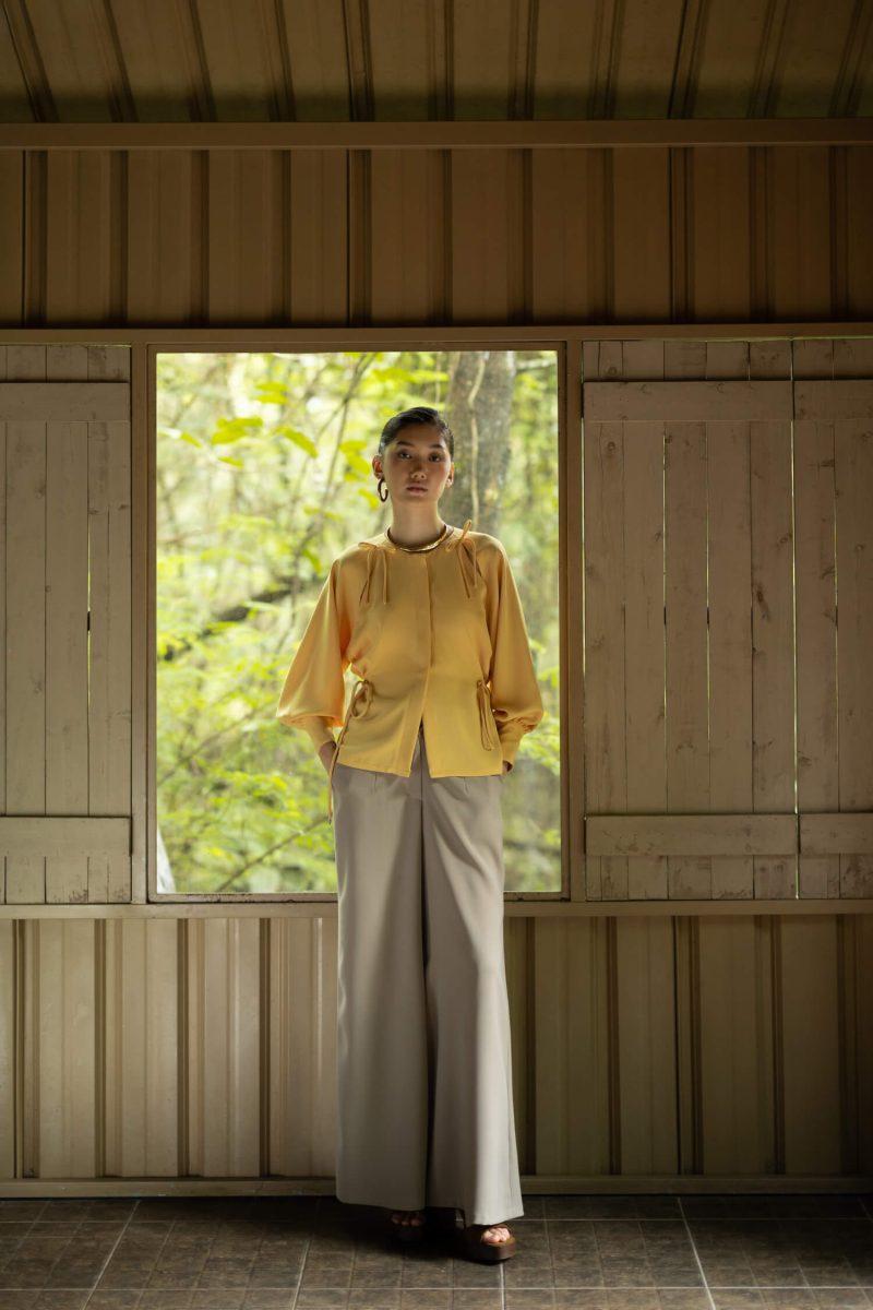 e vee Elva Wide Cutbray Pants Sands