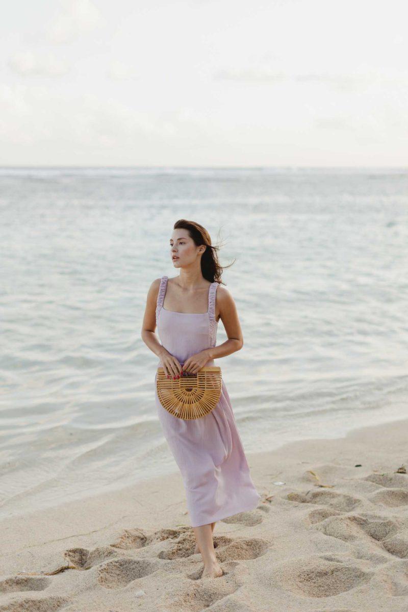 e vee Flowy Plum Dress