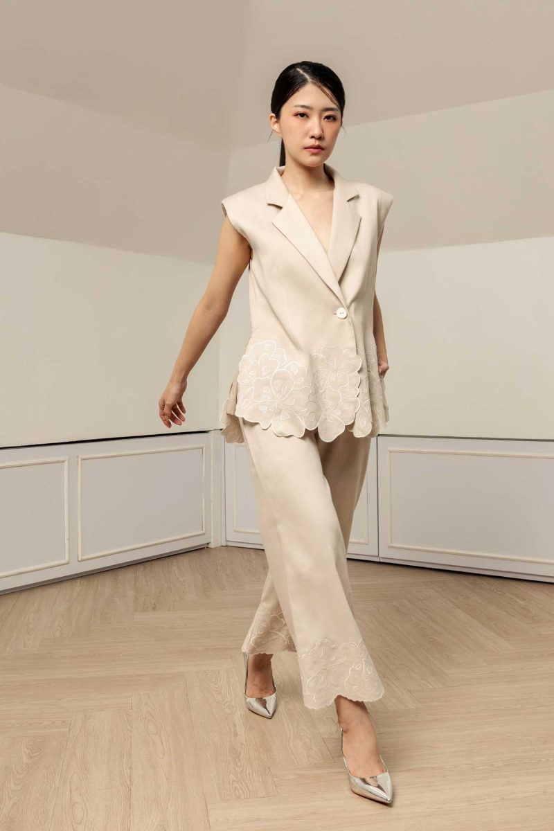 E Vee Freesia Embroidered Vest