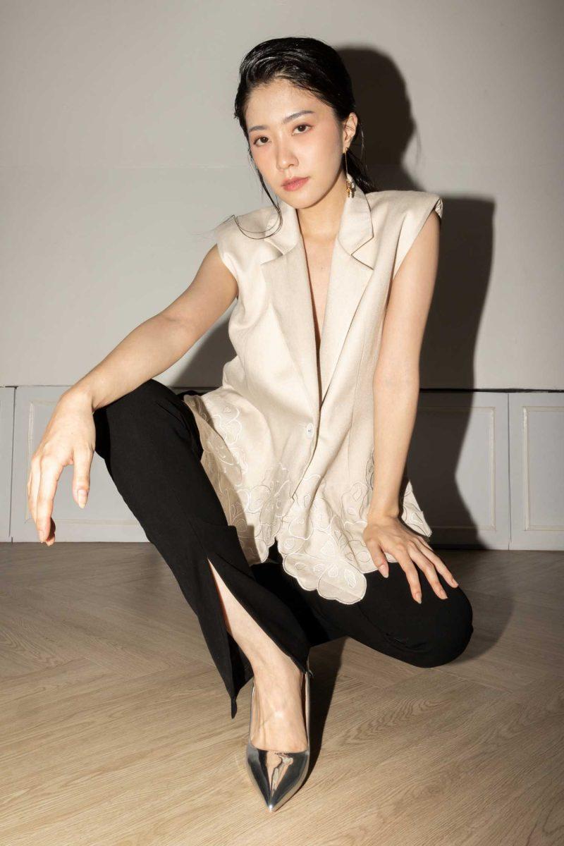 E Vee Freesia Embroidered Vest