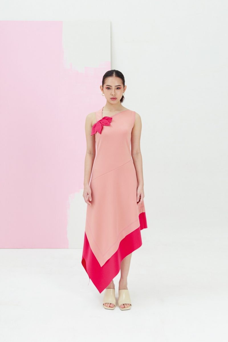 e vee Maggie A-symmetrical dress