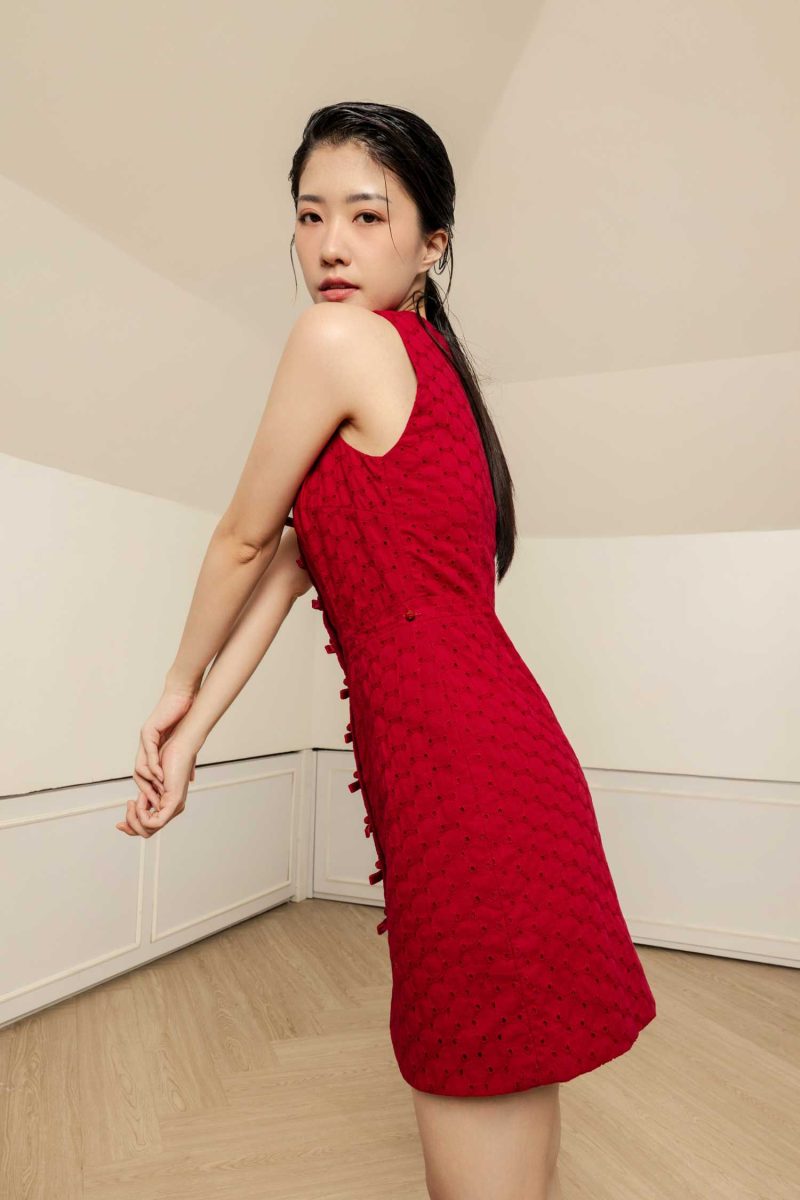 E Vee Marigold Dress