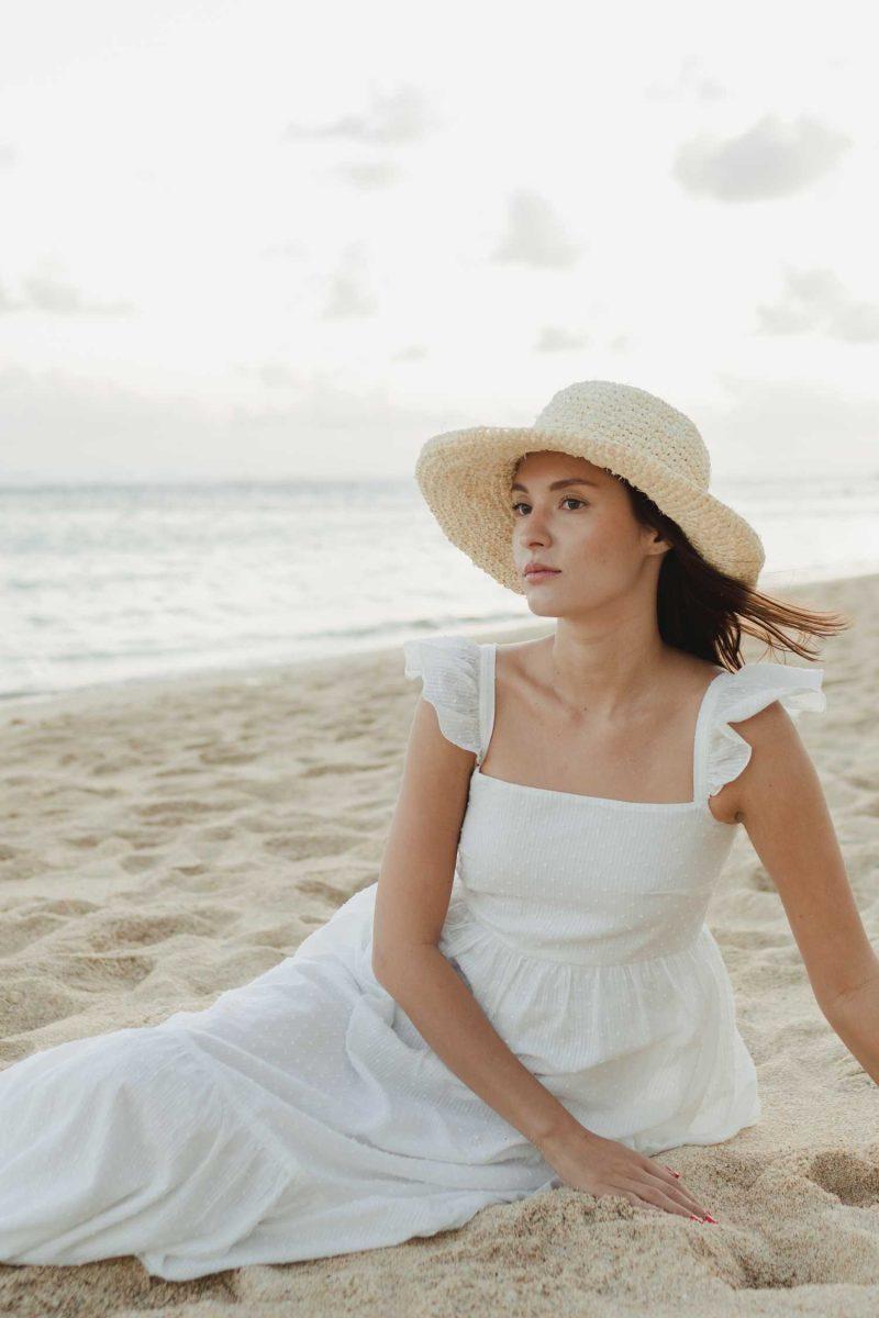 E Vee Pure White Dress