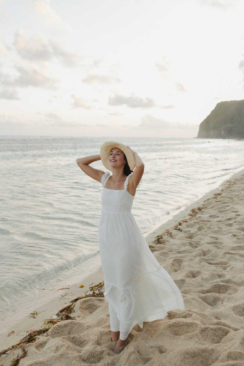 e vee Pure White Dress