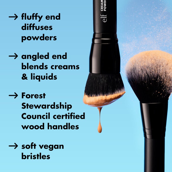 E.l.f. Cosmetics Cream & Powder Face Brush