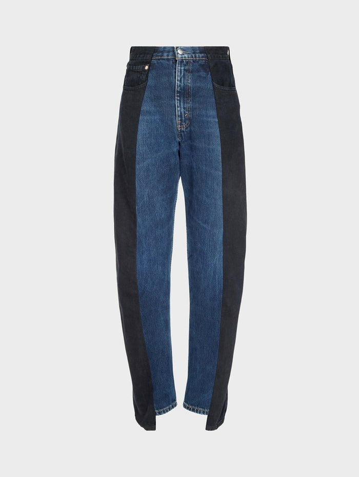 e.l.v. denim Black Dark Blue Contrast Boyfriend Jean Jeans