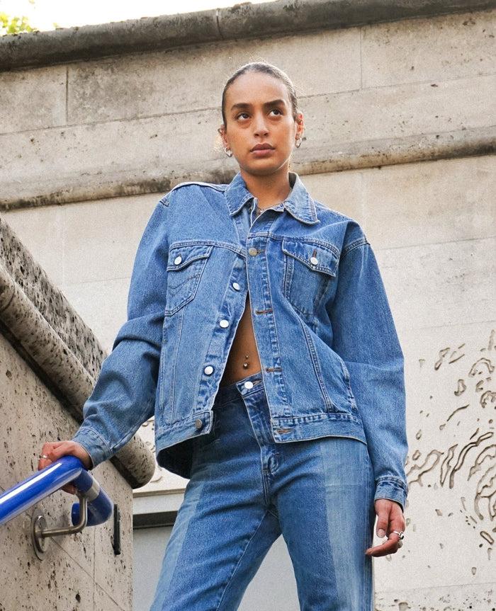 E.l.v. Denim Classic Denim Jacket Denim Mid Blue Jacket