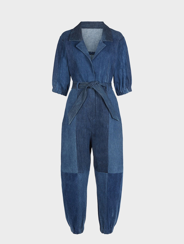 e.l.v. denim Classic Denim Jumpsuit Dark Blue Jumpsuit