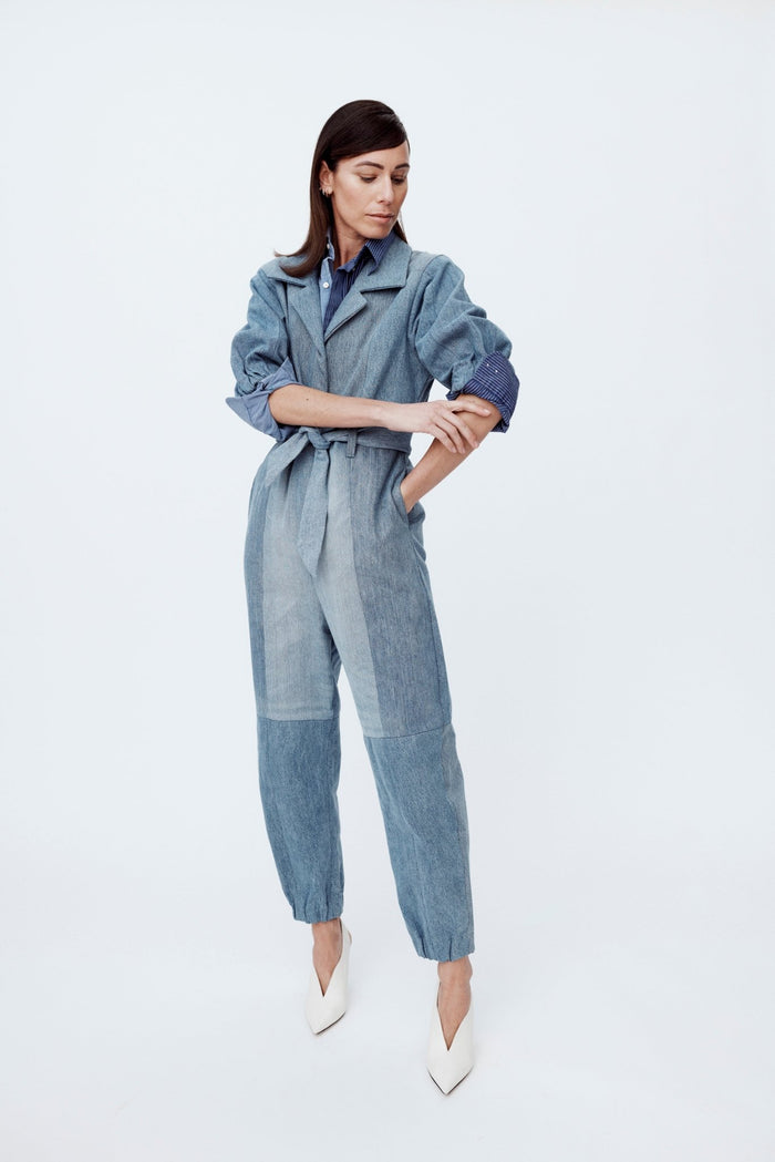 E.l.v. Denim Classic Denim Jumpsuit Light Blue Jumpsuit