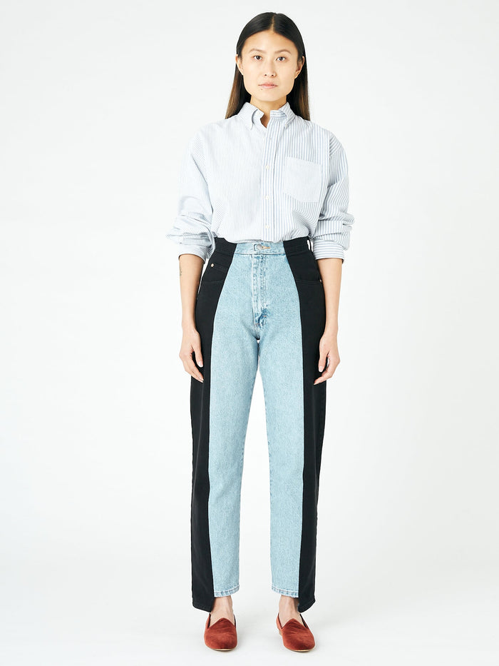 E.l.v. Denim Black Light Blue Boyfriend Jean