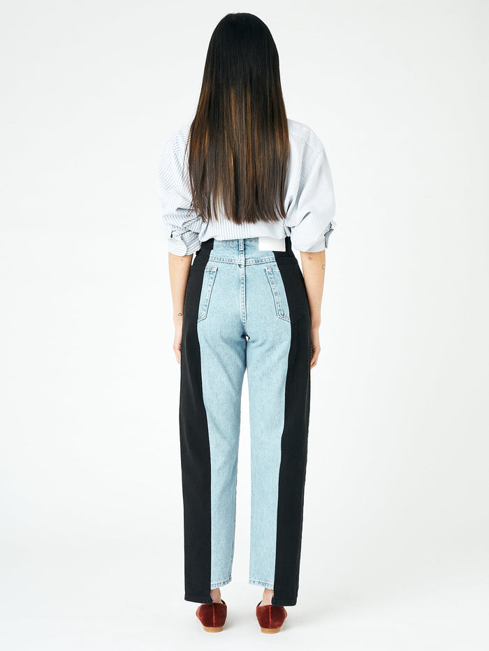 E.l.v. Denim Black Light Blue Boyfriend Jean