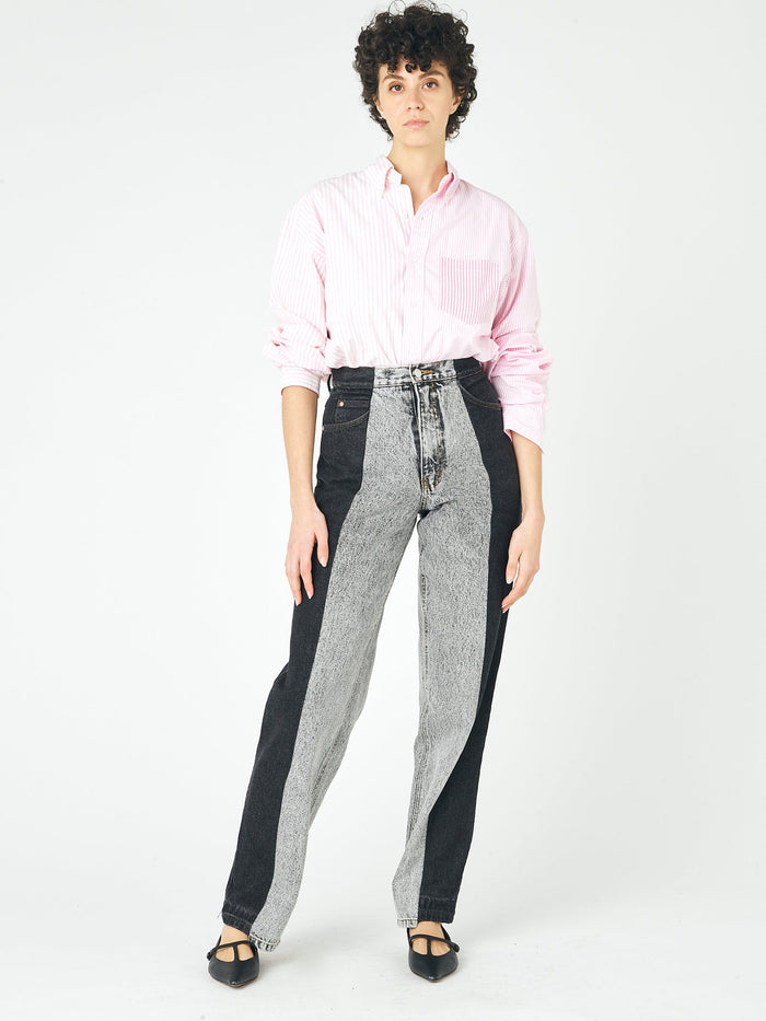 E.l.v. Denim Boyfriend Jean Black/Grey Jeans