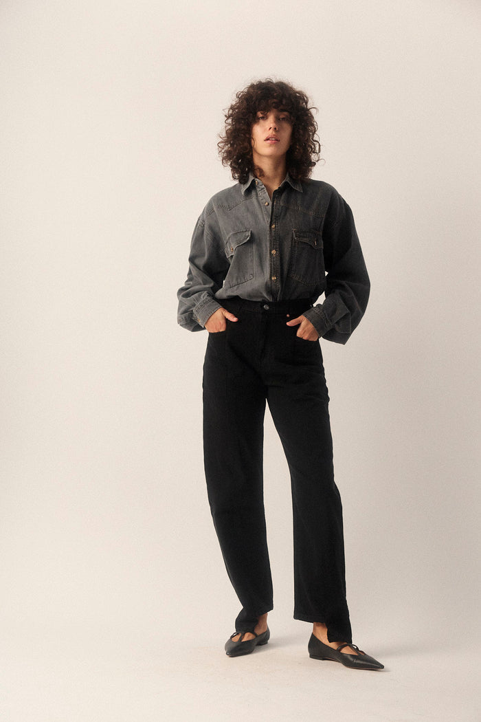 E.l.v. Denim Boyfriend Jean Black Jeans