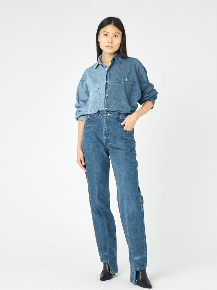 E.l.v. Denim Boyfriend Jean Mid Blue Jeans