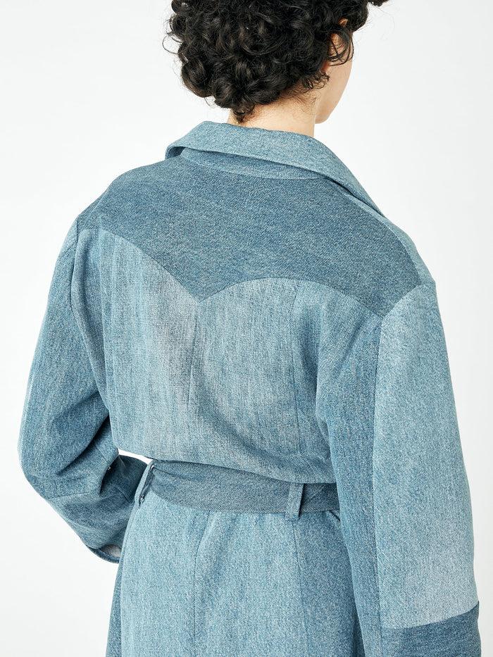 E.l.v. Denim Classic Denim Dress Mid Blue Dress