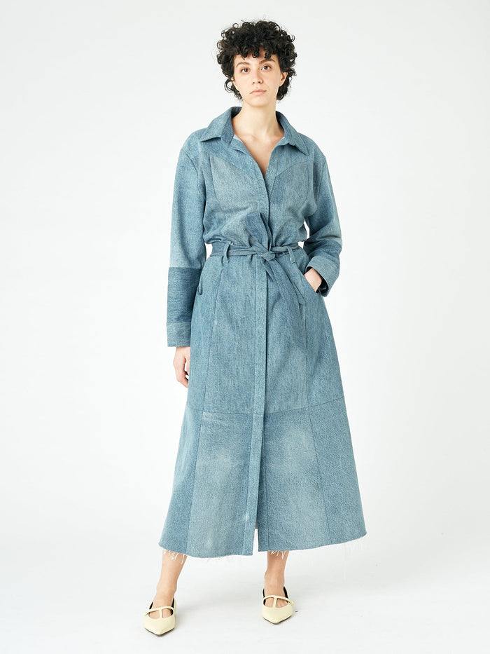 e.l.v. denim Classic Denim Dress Mid Blue Dress