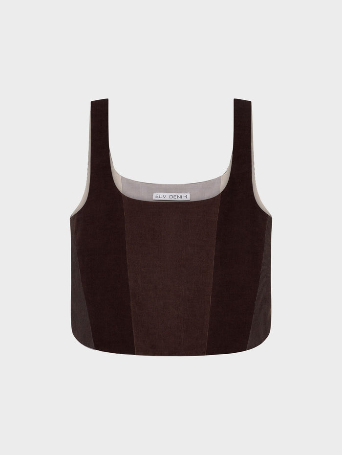 e.l.v. denim Esther Reversible Top Corduroy Top
