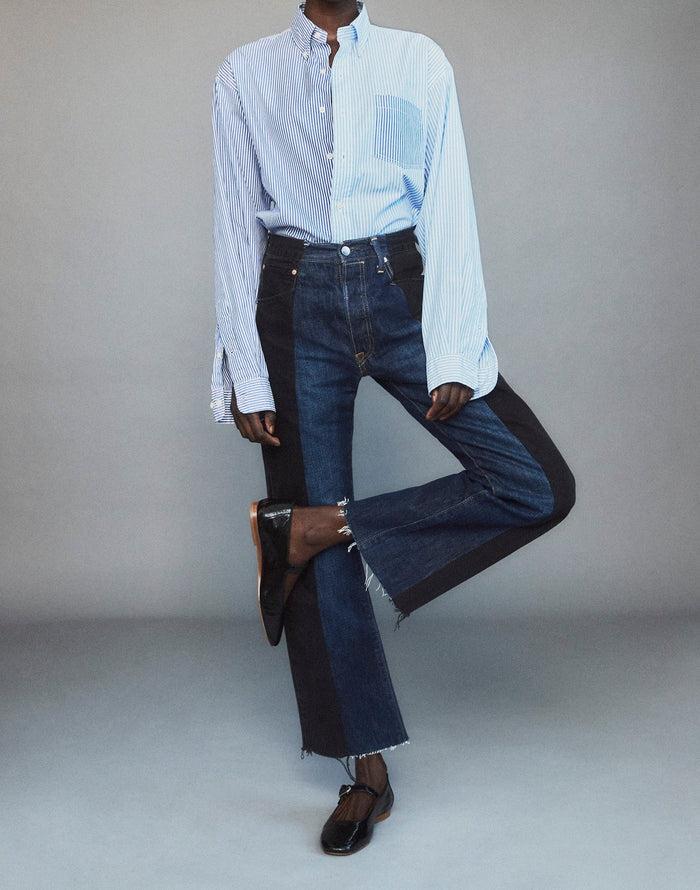 E.l.v. Denim Flare Jean Black/Dark Blue Jeans