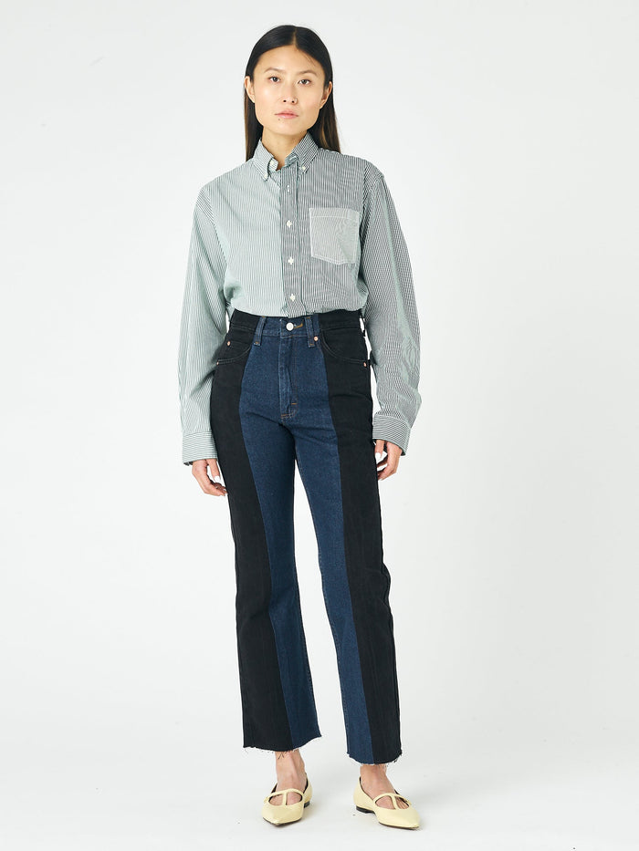 E.l.v. Denim Flare Jean Black/Dark Blue Jeans