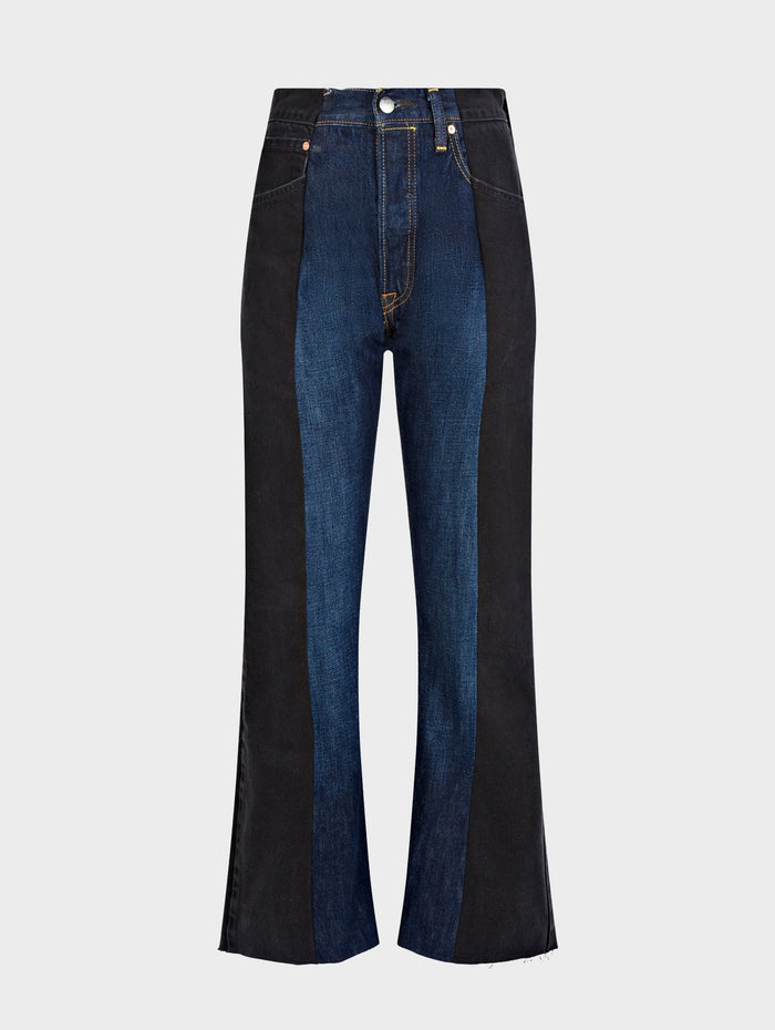 e.l.v. denim Flare Jean Black/Dark Blue Jeans