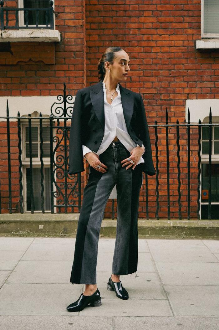 E.l.v. Denim Flare Jean Black/Grey Jeans