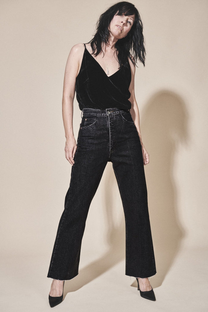 E.l.v. Denim Flare Jean Black Jeans