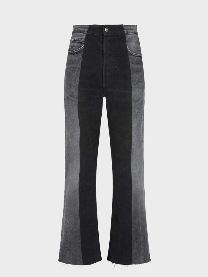 e.l.v. denim Flare Jean Charcoal Grey/Black Jeans