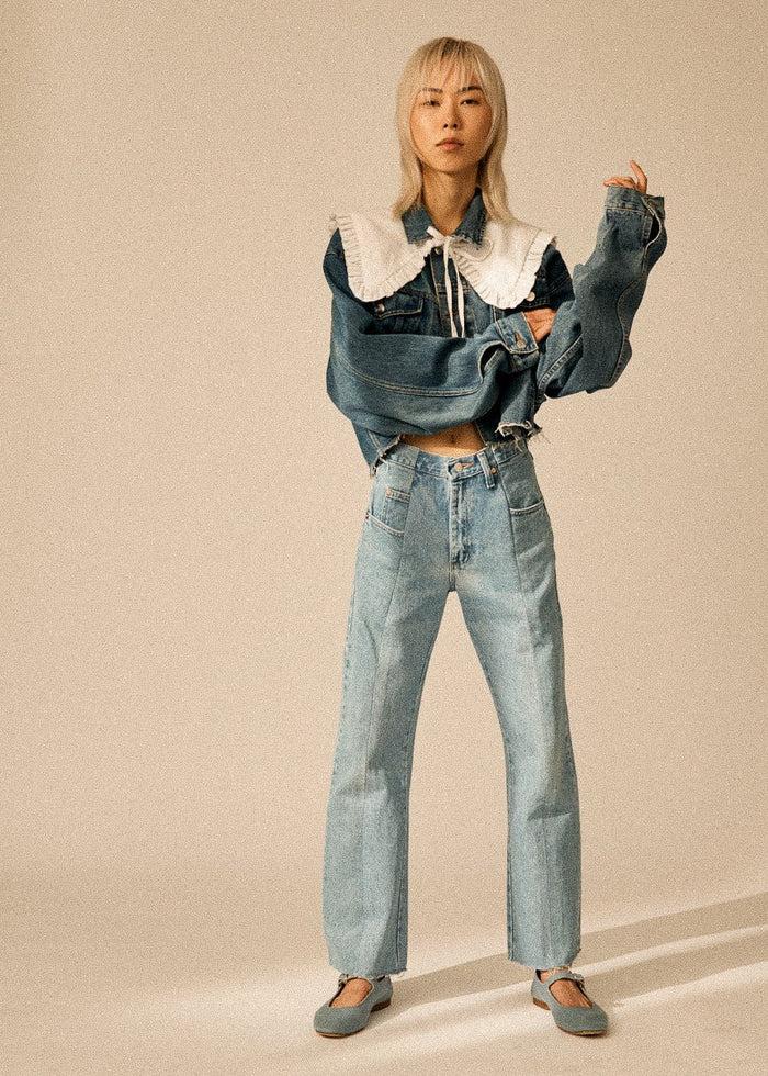 E.l.v. Denim Flare Jean Light Blue Jeans