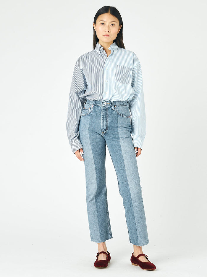 E.l.v. Denim Flare Jean Light/Mid Blue Jeans