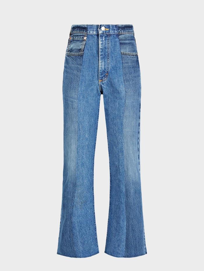e.l.v. denim Flare Jean Mid Blue Jeans