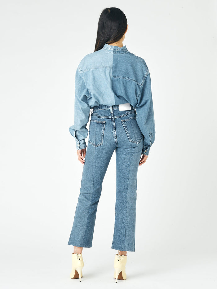 E.l.v. Denim Flare Jean Mid Blue Jeans