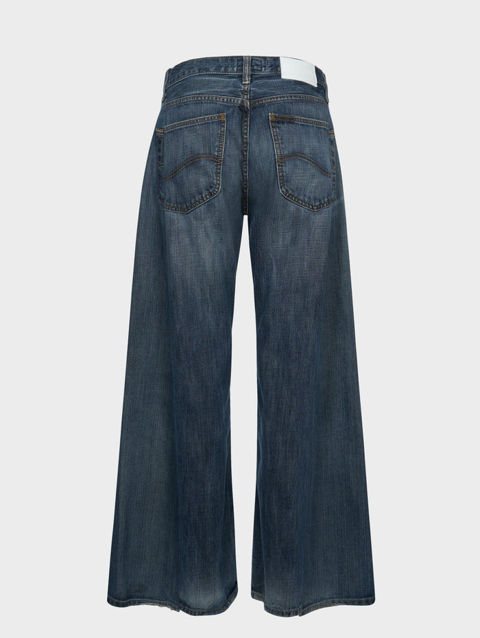 E.l.v. Denim Freya Wide Leg Jean Dark Blue Jeans