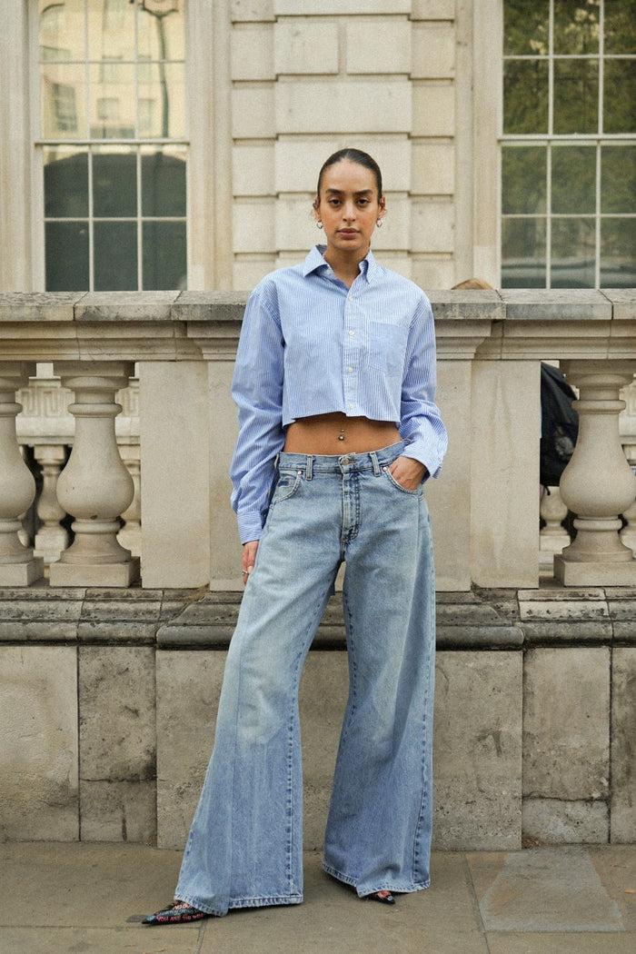 E.l.v. Denim Freya Wide Leg Jean Light Blue Jeans