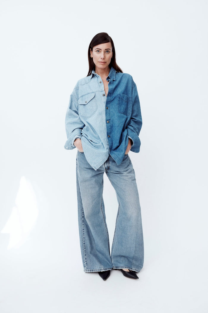 E.l.v. Denim Freya Wide Leg Jean Light Blue Jeans