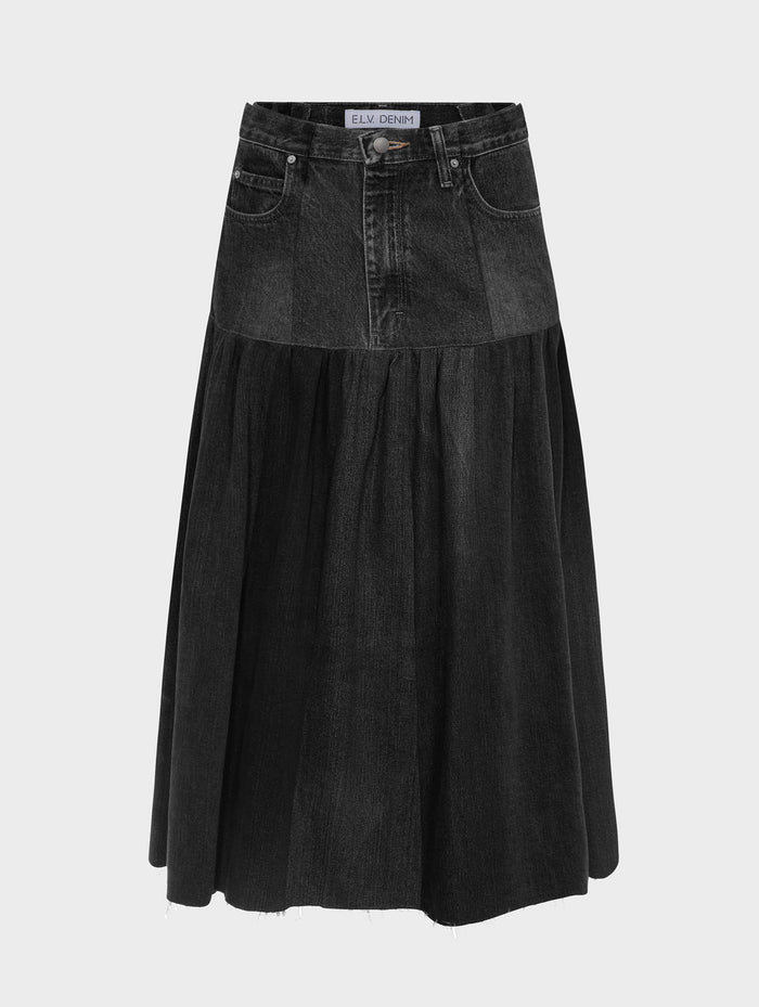 e.l.v. denim Harvard Denim Skirt Charcoal Skirt
