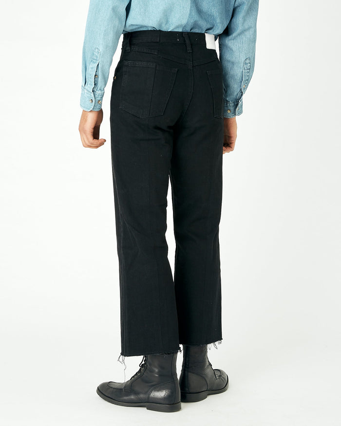 E.l.v. Denim Men's Flare Jean Black Trousers