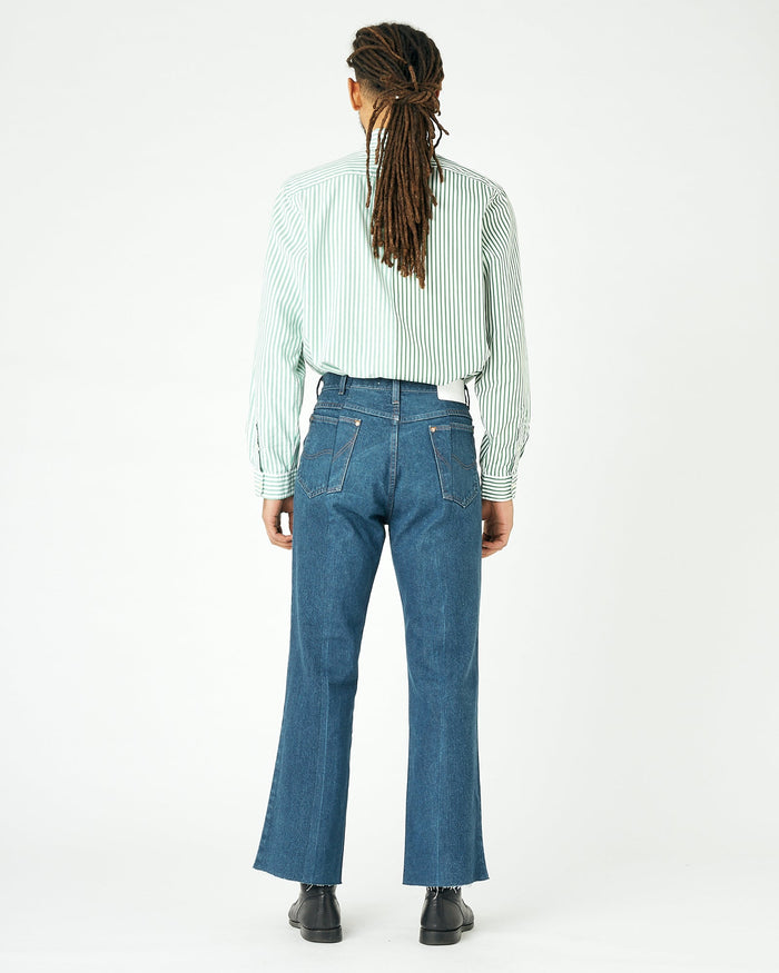 E.l.v. Denim Men's Flare Jean Dark Blue Jeans